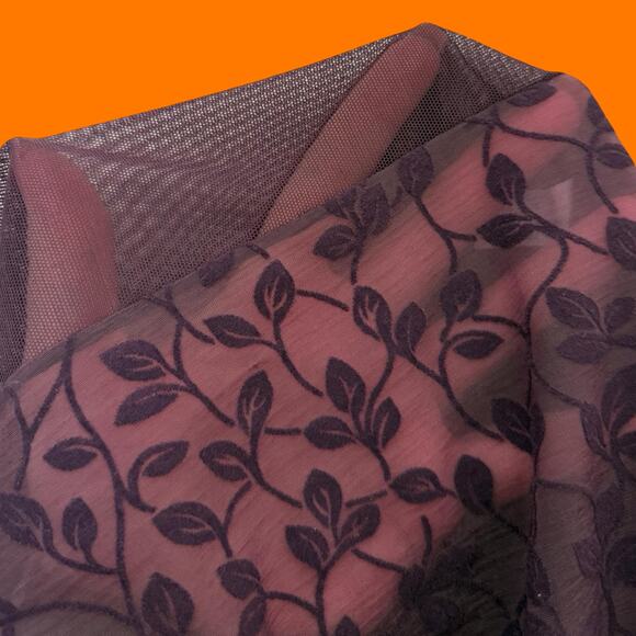 00's vintage purple floral burnout sheer y2k cami tank top XL - Picture 6 of 8